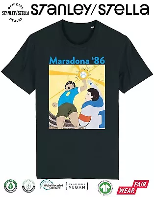 Buy Diego MARADONA 86 Mens Football T-Shirt Hand Of God Argentina England World Cup • 8.99£