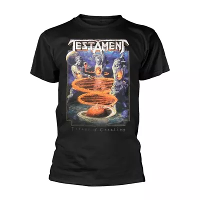 Buy TESTAMENT - TITANS OF CREATION (COLOUR) EUROPE 2020 TOUR BLACK T-Shirt, Front &  • 19.11£