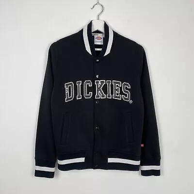 Buy Dickies Bomber Jacket Women Medium Embroidered Spell Out LogoBlack Cotton Blend • 34.95£