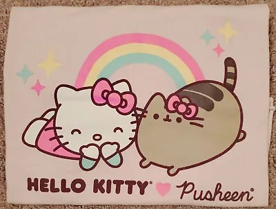 Buy Hello Kitty X Pusheen Cropped Pink Rainbow Tee Kawaii HOT TOPIC, Adult L • 9.16£