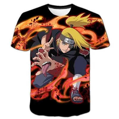 Buy Naruto Kakashi Manga Anime 3D Print Teens Boys Tops Short Sleeve Light T-Shirt • 12.85£