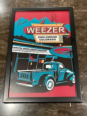 Buy WEEZER ~ Framed SIGNED Poster Englewood CO 8-28-23 Official Merch Limited 🔥 • 291.93£