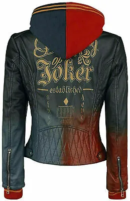 Buy New Harley Quinn Daddy's Lil Monster Suicide Squad Birds Of Prey Leather Jacket • 90.69£