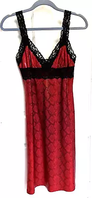 Buy Betsey Johnson VINTAGE Snakeskin Glam Bodycon Stretchy Dress M RED MOB WIFE • 144.11£