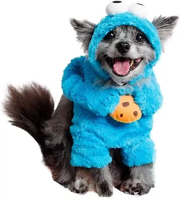 Buy Pet Krewe Unleash The Parade Cookie Monster Dog Costume Sesame Street Pet Costu • 37.17£