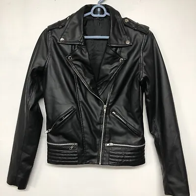 Buy Southside Serpents Leather Jacket  Full Zip Women Size Xtra Small Black Pockets • 14.47£