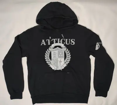 Buy Atticus Men's Black Hoodie Cotton Sweatshirt Size Medium • 24.99£