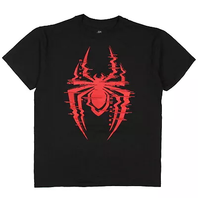 Buy Marvel Spider-Man Boy's Miles Morales Glitch Logo 100% Cotton T-Shirt (Small) • 11.80£