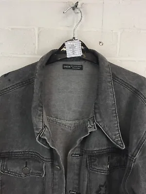 Buy Shein Dark Grey Denim Long Sleeve Button Close Jacket Size Large #CE • 5.87£