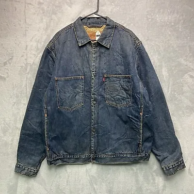 Buy Levi’s Sherpa Denim Jacket Men’s XL Blue Engineered Pockets • 26.51£