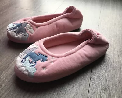 Buy BNWT M&S Girls Pink Unicorn Warm Slippers Size Uk 4 • 7.99£