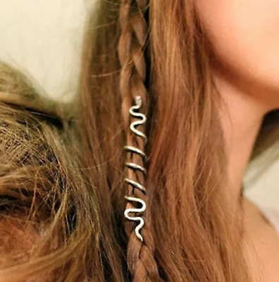 Buy Hair Bead Spiral Snake Viking Braids Beard Dreadlock Hairpin Unisex Jewellery • 3.85£