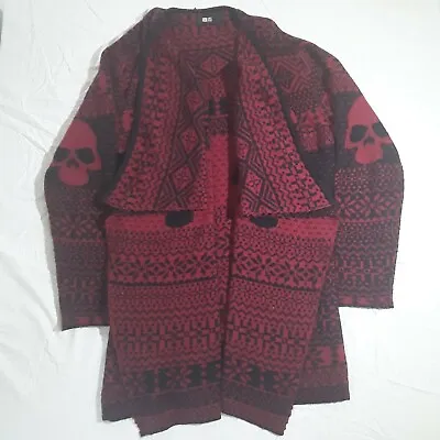 Buy Iron Fist My Christmas Drape Sweater Red Skulls Xmas Holiday Women • 56.83£