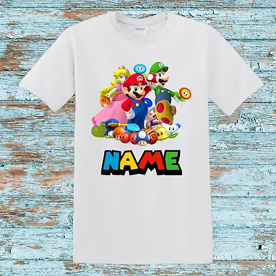 Buy Super Mario Personalized Superhero Custom T-shirt Birthday Unisex Gift Any Name • 10.99£
