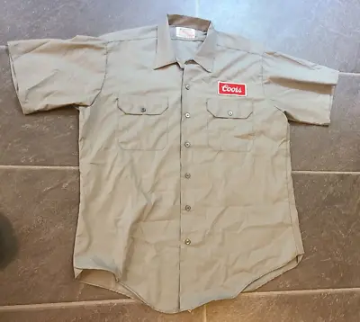 Buy Vtg 70's 80's Conqueror Coors Beer Embroidered Employee Work Shirt Union Made • 96.50£