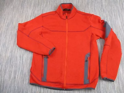 Buy Berghaus Fleece Jacket Mens Medium Red Logo Full Zip Pockets Windbreaker Warm • 29.77£