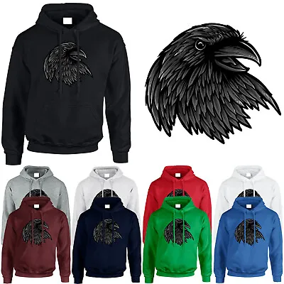 Buy Crow Raven Mens Hoodie Nevermore Horror Animal Unisex Gift Jumper Hoody • 19.99£