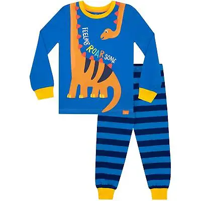 Buy Dinosaur Diplodocus Pyjamas Kids Boys 18 24 Months 2 3 4 5 6 Years PJs Stripes • 12.99£