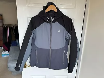 Buy Womens Dare 2b Grey Waterproof Jacket Large Coat Uk 14 Grey Hooded • 19.99£