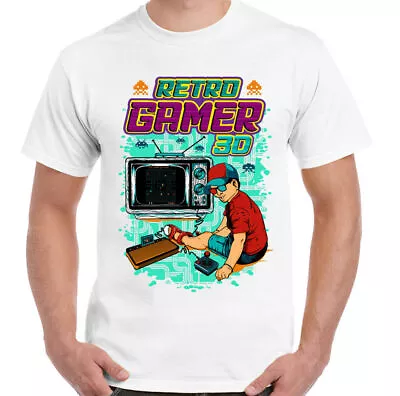 Buy Gaming T-Shirt Retro Gamer Mens Funny ZX Spectrum Commodore 64 PC Console PC • 10.94£