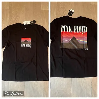 Buy Next Mens Pink Floyd Dark Side Of The Moon Front & Back Print T Shirt Size Med • 9.99£