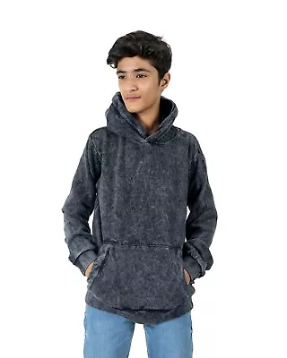 Buy Kids Unisex Bleach Effect Acid Wash Hoodie Sweatshirt Long Sleeve Pullover • 9.99£