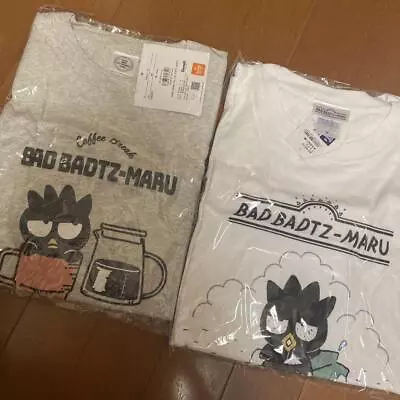 Buy Sanrio Bad Batsumaru T-shirt Lot Of 2 Color Gray White Medium Size Tagged • 94.68£