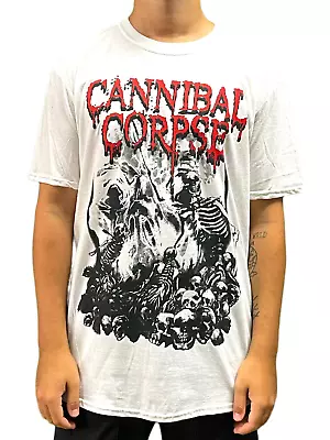 Buy Cannibal Corpse Pile Of Skulls White Unisex Official T Shirt Brand New Various S • 12.79£