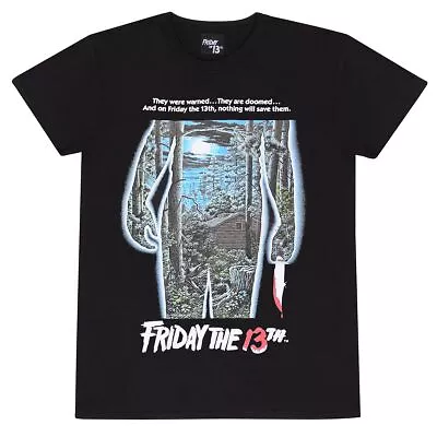 Buy Friday The 13th - Poster Unisex Black T-Shirt Ex Large - XL - Unisex - H777z • 13.77£