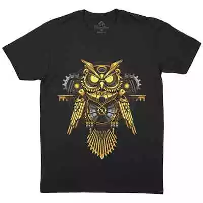 Buy Gold Owl Mens T-Shirt Steampunk Night Moon Bird Machine Robot P754 • 11.99£