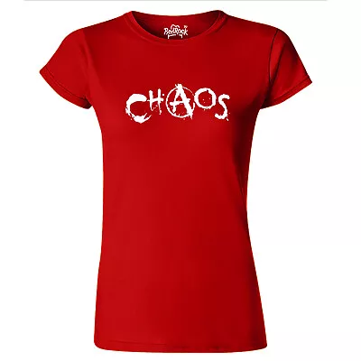 Buy Womens Chaos Punk Rock T Shirt Pistols Ruts Damned Anarchy • 9.99£