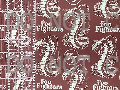Buy Custom 100% Cotton Woven Fabric Rock Band Foo Fighters By The 1/4 Yard 9x56 • 4.73£
