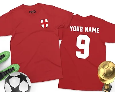Buy Personalised England Football T-shirt Custom Name Number Kids Adult Kit Shirt • 14.49£