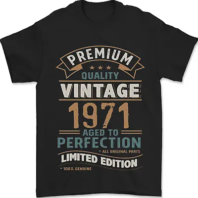 Buy Premium Vintage 53rd Birthday 1971 Mens T-Shirt 100% Cotton • 8.49£