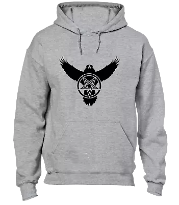 Buy Raven Pentagram Hoody Hoodie Demon Devil Castiel Celtic Satan Goth Supernatural • 16.99£