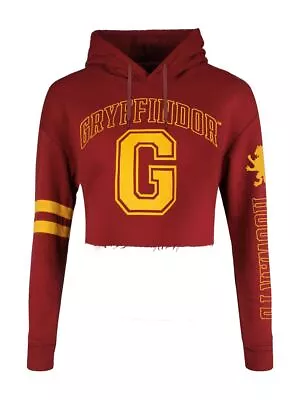 Buy Harry Potter Hoodie Gryffindor Alumni Maroon Cropped Women's Red • 35.99£