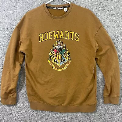 Buy Harry Potter Hogwarts H&M Crewneck Oversized Sweater Youth XL Brown Sweatshirt • 16.05£