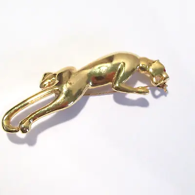 Buy Panther Long Wild Cat Vintage Brooch Pin Figural • 23.13£