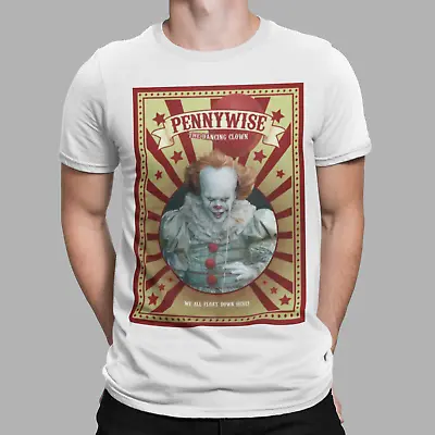 Buy Pennywise T-Shirt IT Clown Alien Stephen King Horror Halloween UFO Poster Tee  • 7.97£