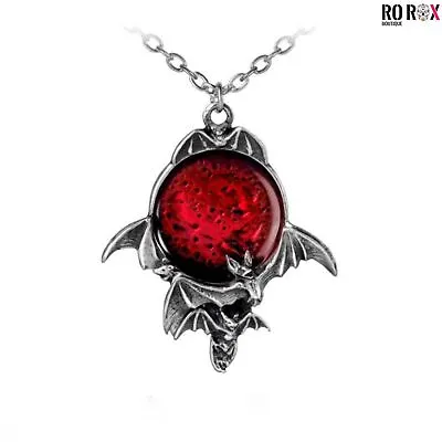Buy Blood Moon Nekclace Alchemy England Celestial Vampire Enamel Gothic Jewellery • 24£