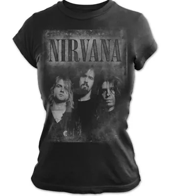 Buy NIRVANA LADIES T-SHIRT: FADED FACES Size Large, New • 15.59£