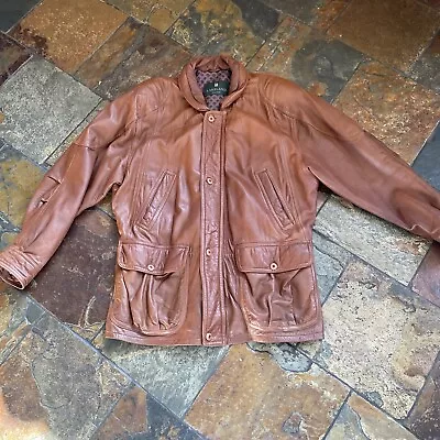 Buy Lakeland Leather Jacket Soft Brown Tan Coat Mens Vintage Retro Large Leather • 26£