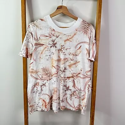 Buy Witchery Limited Edition Shirt Womens Medium White Floral Print Linen • 12.61£