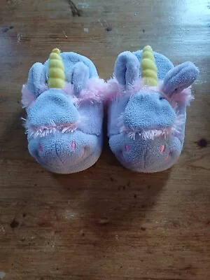 Buy Girls Stompeez Purple Animated Novelty Unicorn Slippers Size S • 4.50£