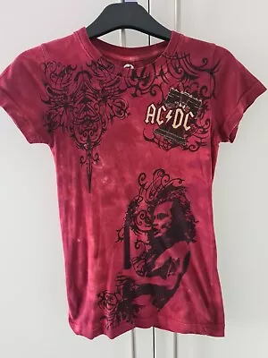 Buy Ladies AC/DC T-shirt Size 6-8 RARE! • 10£