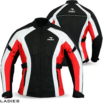 Buy Ladies Women Motorcycle Waterproof Cordura Textile Jacket Motorbike Armours  • 39.99£