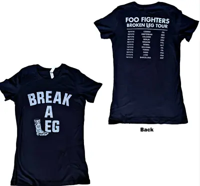Buy Foo Fighters Ladies Break A Leg Shirt Original Tour Shirt New Size Medium • 21.79£