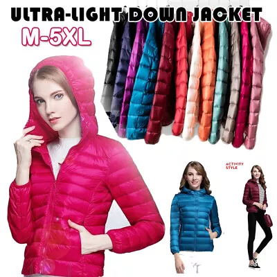Buy Women's Winter Warm Duck Down Puffer Jacket Casual Hooded Coat BWindproof M-5XL • 16.19£