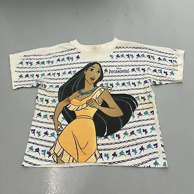 Buy Vintage 90s Disney Pocahontas AOP T Shirt Youth L • 23.67£