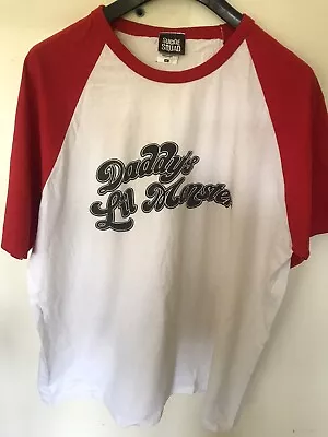 Buy Suicide Squad Daddys Little Girl Red And White T-shirt XL • 7.99£
